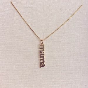 Melanie Auld Mama necklace gold plated